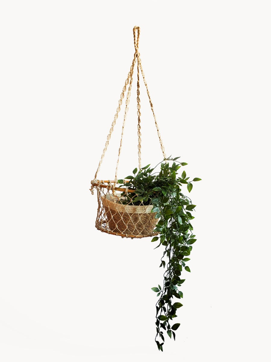 hanging jute planter Jhuri Single Hanging Basket