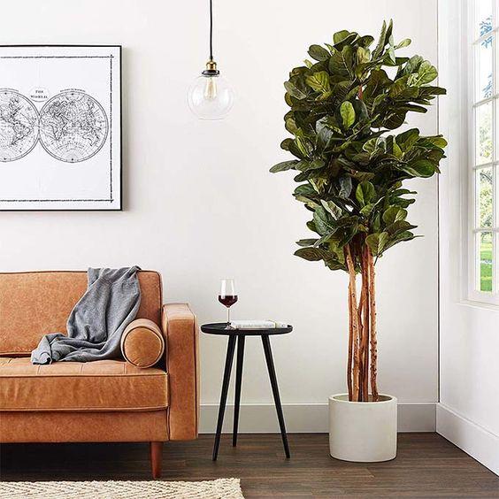 large artificial fiddle leaf fig Nearly Natural 6 ft. Fiddle Leaf Fig Tree