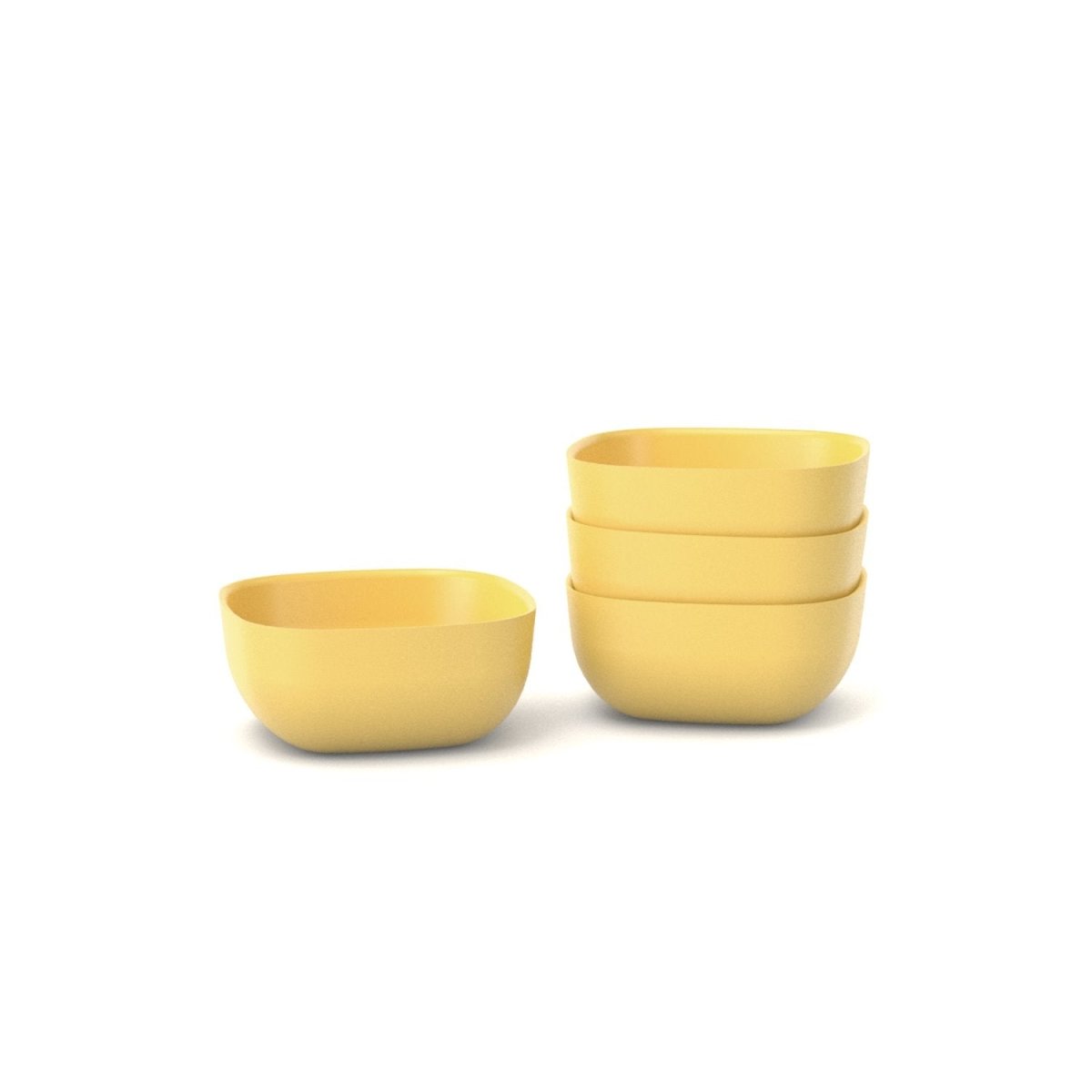 EKOBO Bamboo Small Bowl - 4 Piece Set - Lemon - lily & onyx