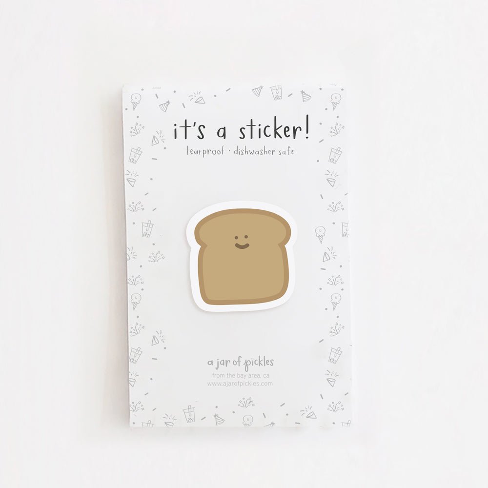 A Jar of Pickles Bread Toast Vinyl Sticker
