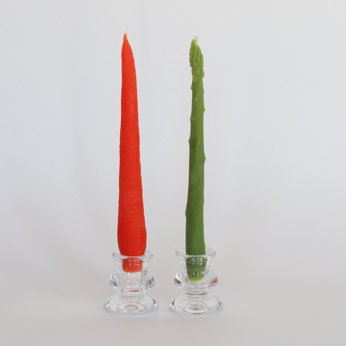 Happy Organics Carrot & Asparagus Beeswax Taper Candle - Set of 2