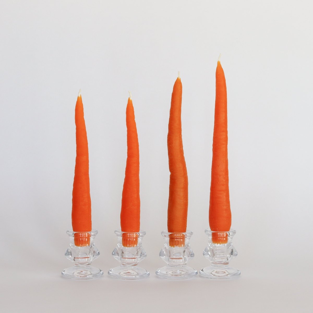 Happy Organics Carrot Beeswax Taper Candle - Set of 4