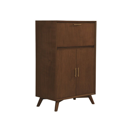 Alpine Furniture Flynn Large Bar Cabinet, Walnut - lily & onyx