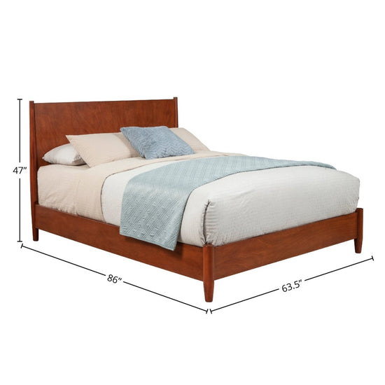 Alpine Furniture Flynn Platform Bed, Acorn - lily & onyx