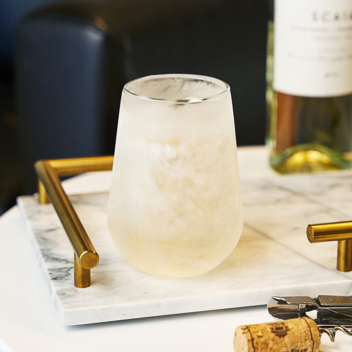 double wall wine glass Glacier Double-Walled Chilling Wine Glass Viski