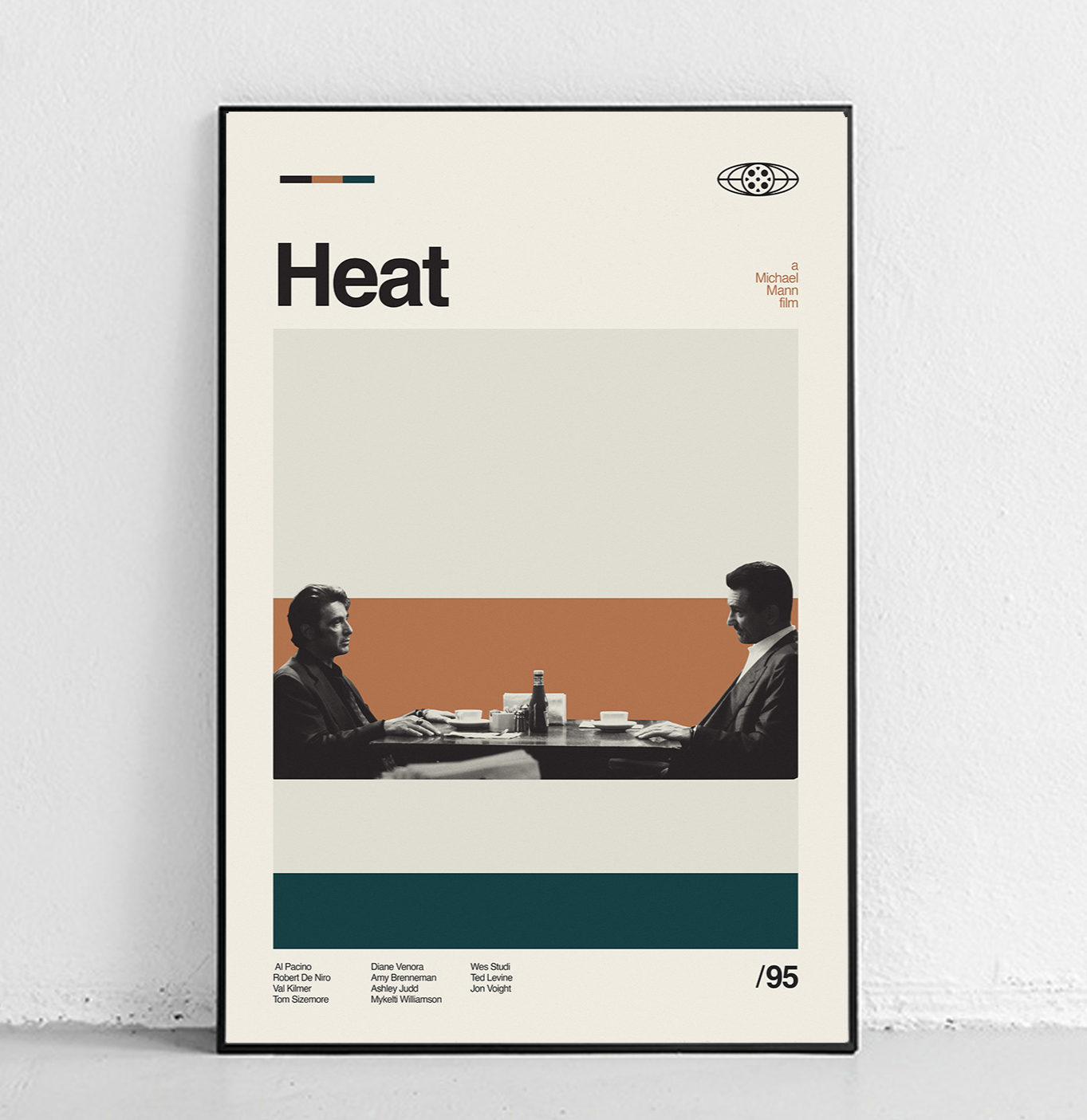 Heat-themed art print by Sandgrain Studio, featuring vibrant colors, available in multiple frame options.