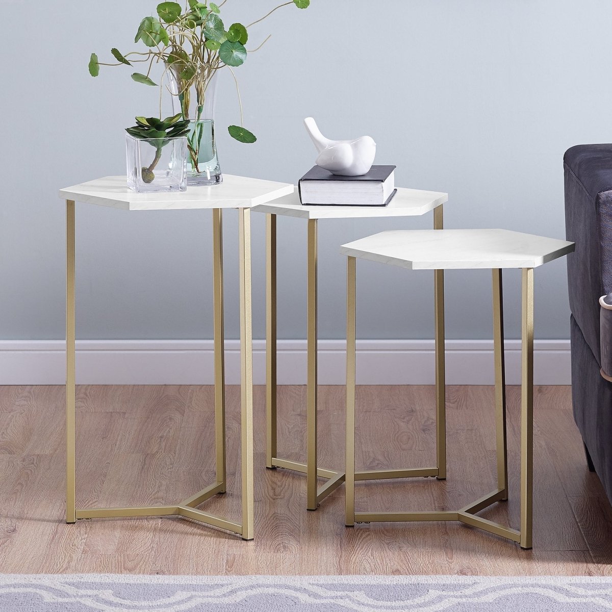Walker Edison Hex Nesting Tables - lily & onyx