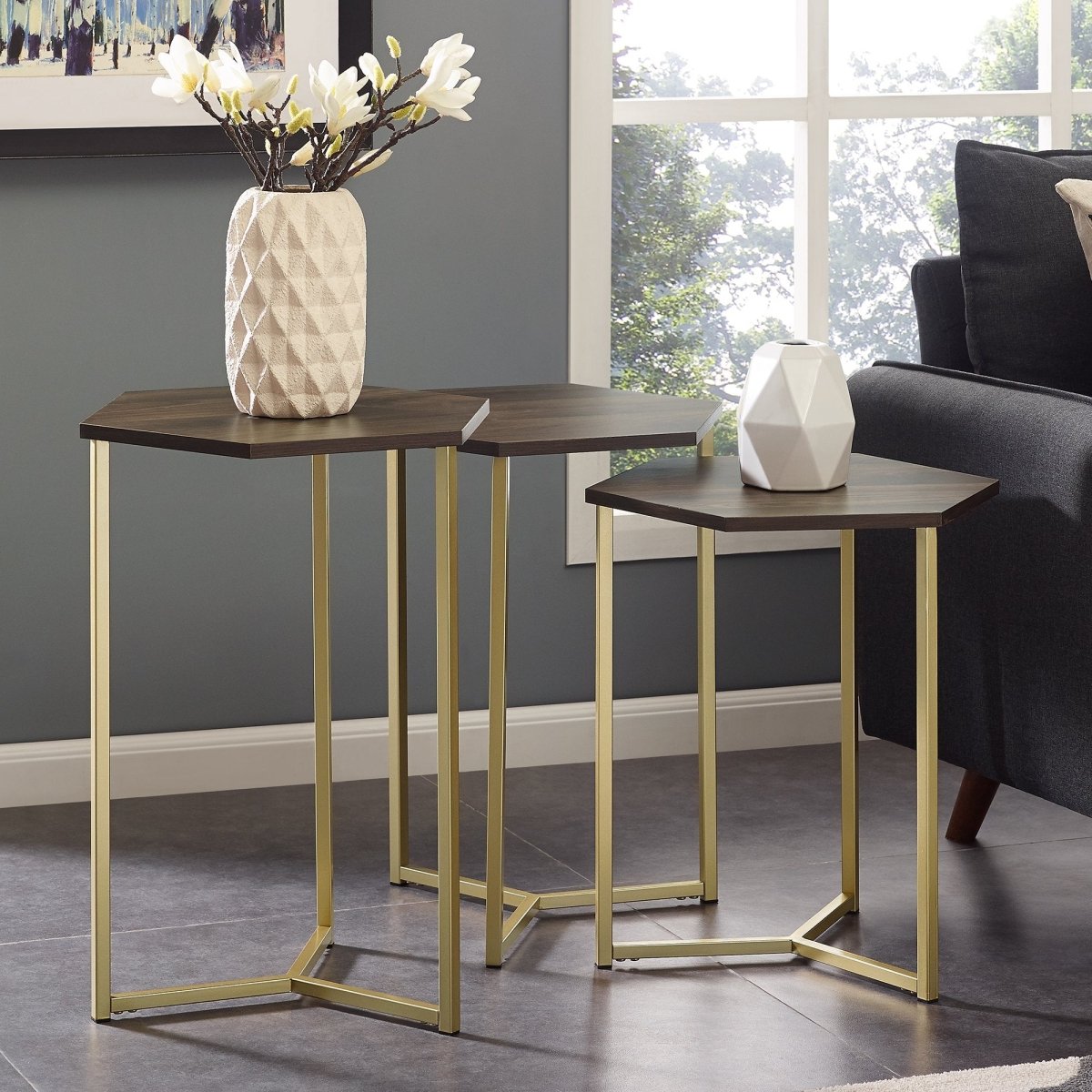 Walker Edison Hex Nesting Tables - lily & onyx