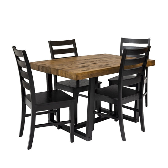 Walker Edison Homestead 5-Piece Distressed Dining Set - lily & onyx