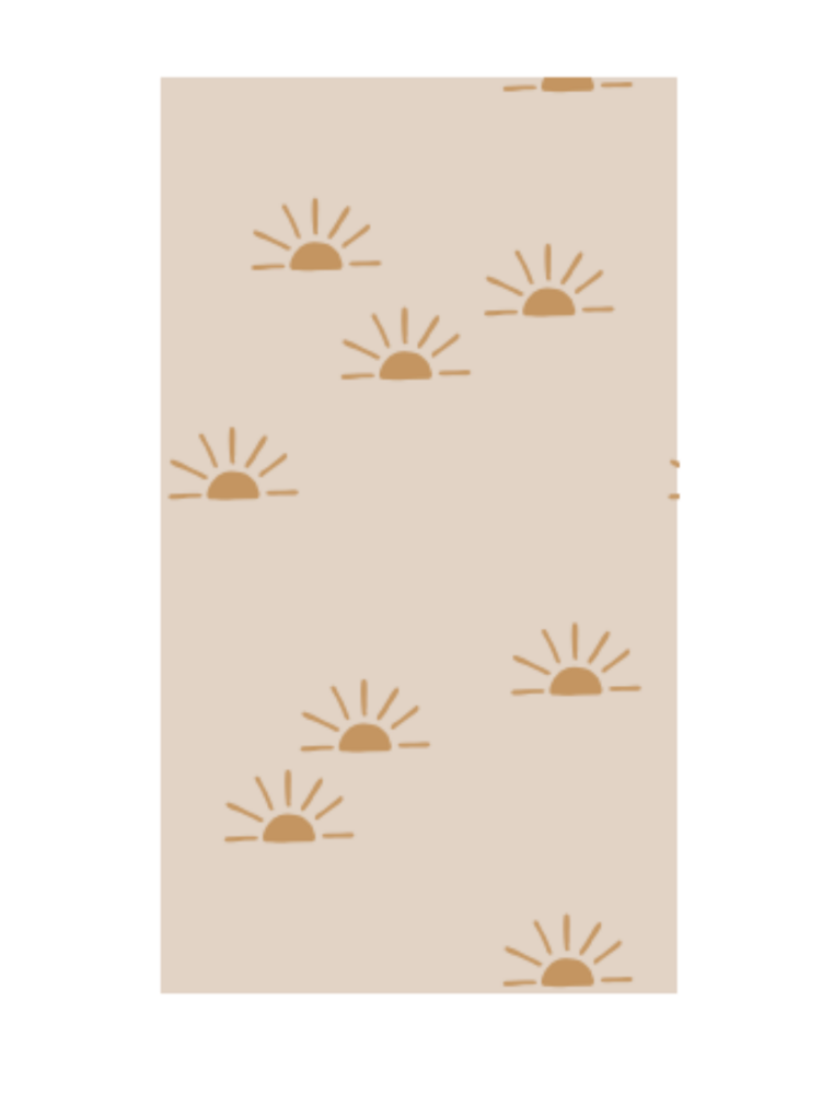 Imani Collective Handmade Cotton Doll Blanket - Orange Sunshine Print 9x16in