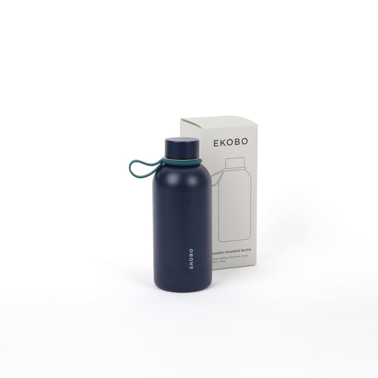 EKOBO Insulated Reusable Bottle, 12 oz - Midnight Blue - lily & onyx