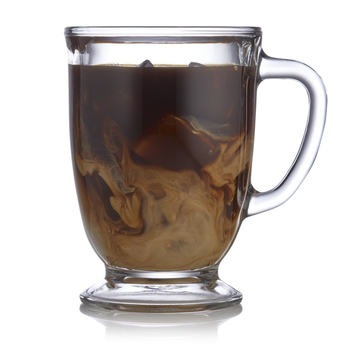 Libbey Kona Glass Coffee Mugs, 16 ounce, Set of 6