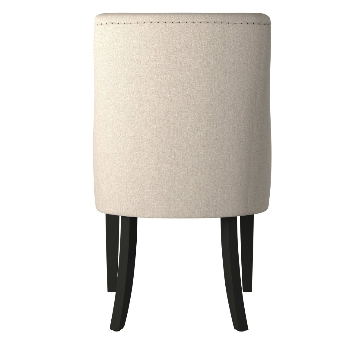 Alpine Furniture Live Edge Parson Chairs, Cream/Black - lily & onyx