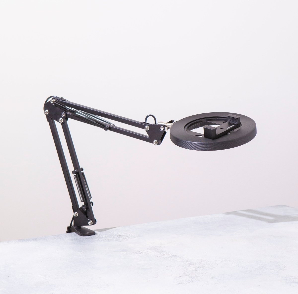 CANVAS MINI Black Canvas Lamp with Desk Clamp