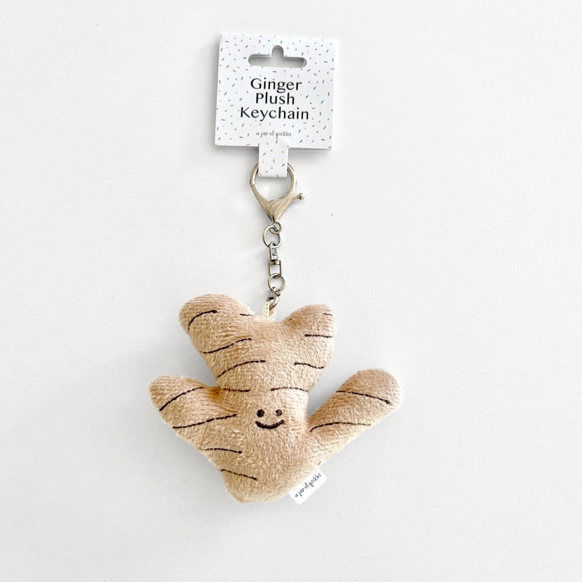 A Jar of Pickles Mini Ginger Vegetable Plushie Keychain