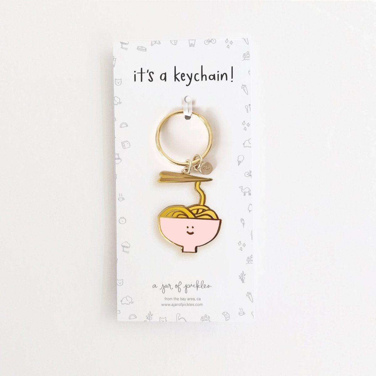 A Jar of Pickles Noodle Bowl Keychain