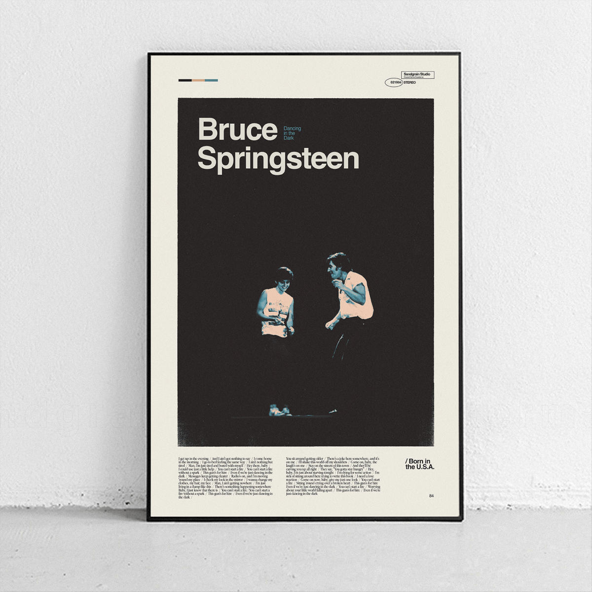 Sandgrain Studio Bruce Springsteen - Dancing in the Dark Art Print