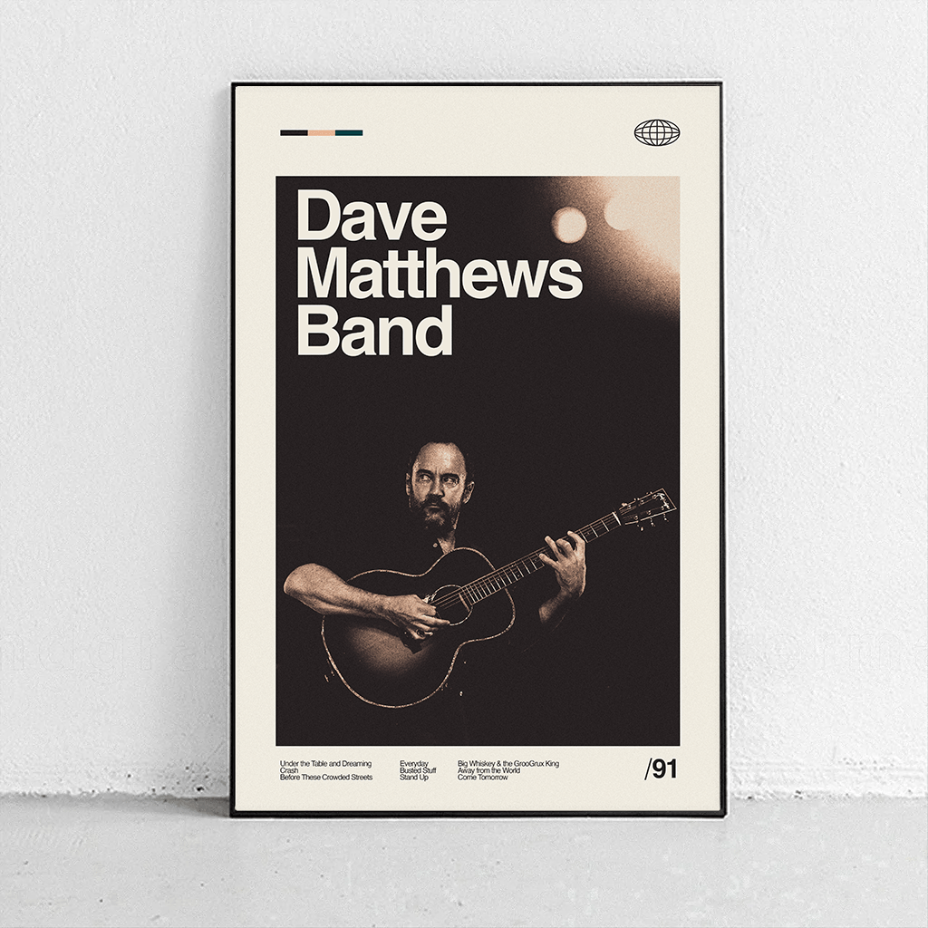 Sandgrain Studio Dave Matthews Band - Discography Art Print