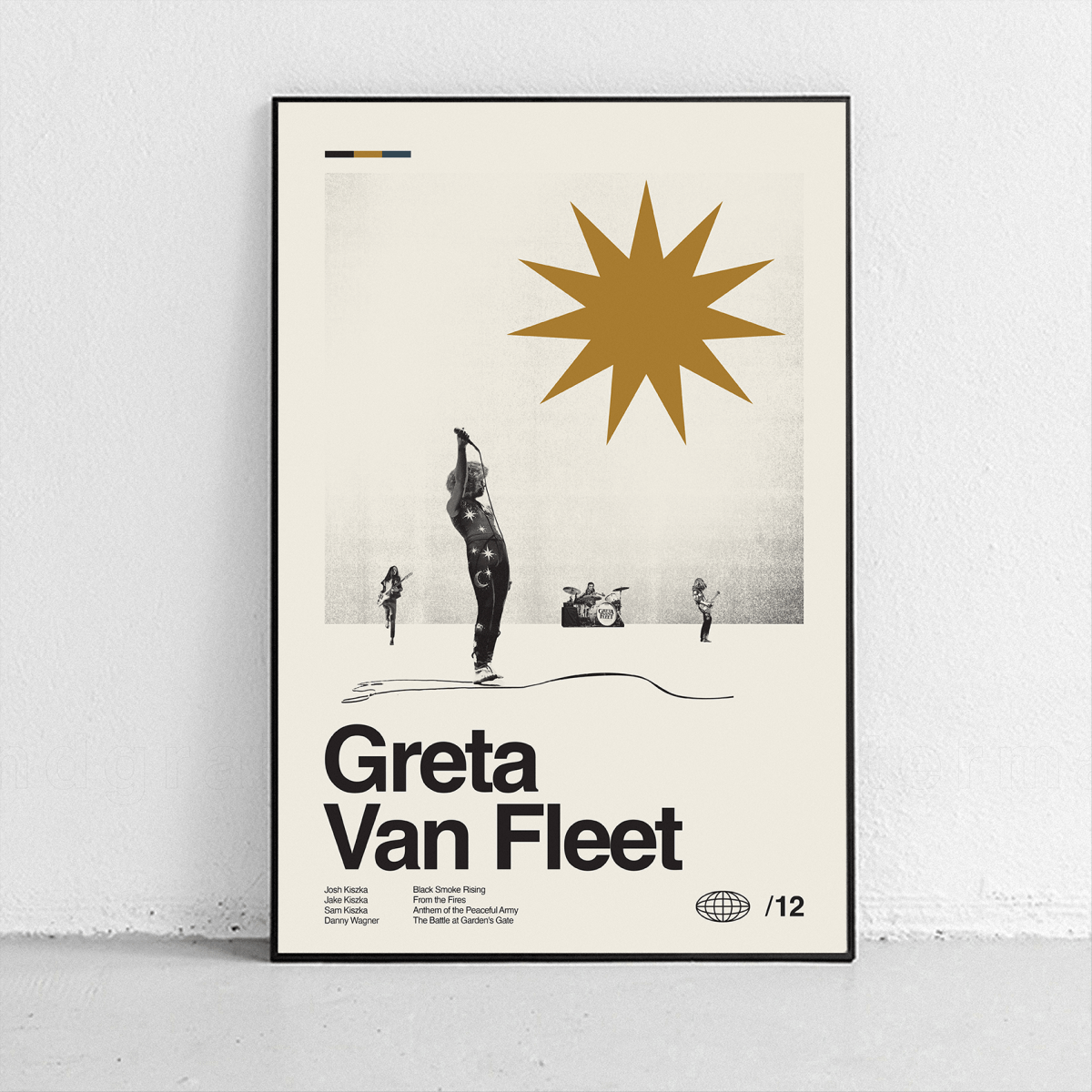 Sandgrain Studio Greta Van Fleet Art Print