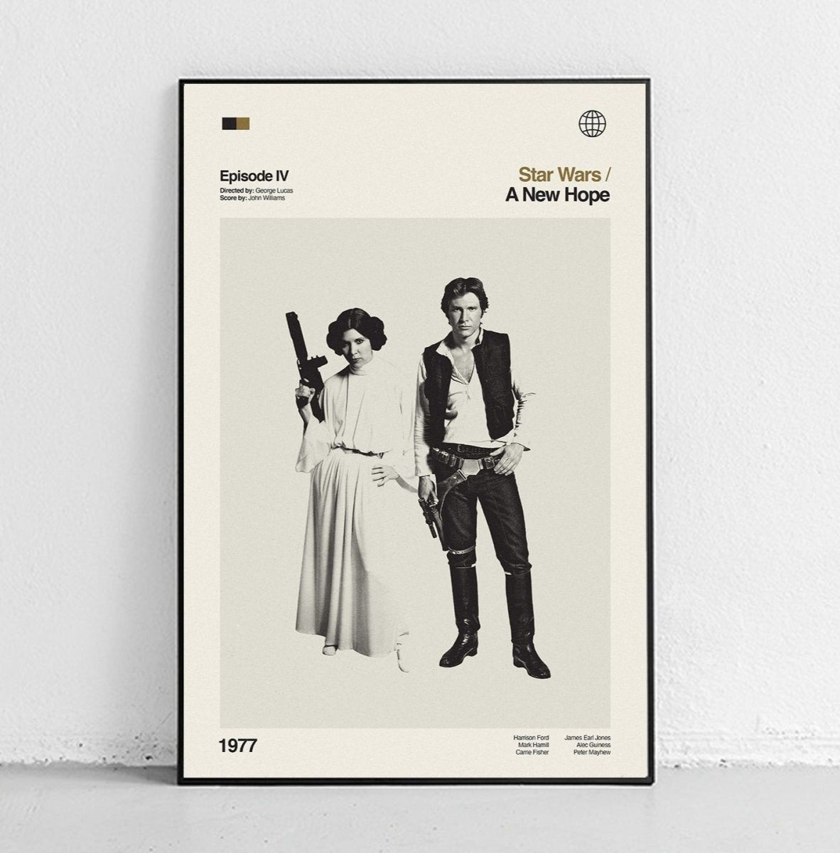 Sandgrain Studio Han & Leia - Star Wars Art Print