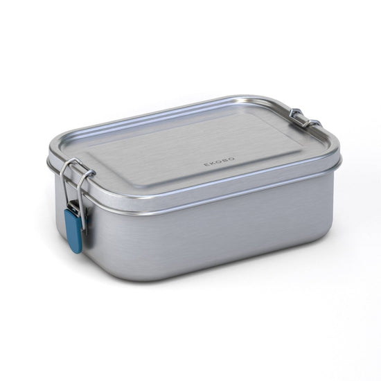 EKOBO Stainless Steel Lunch Box with Heat Safe Insert - Blue Abyss - lily & onyx