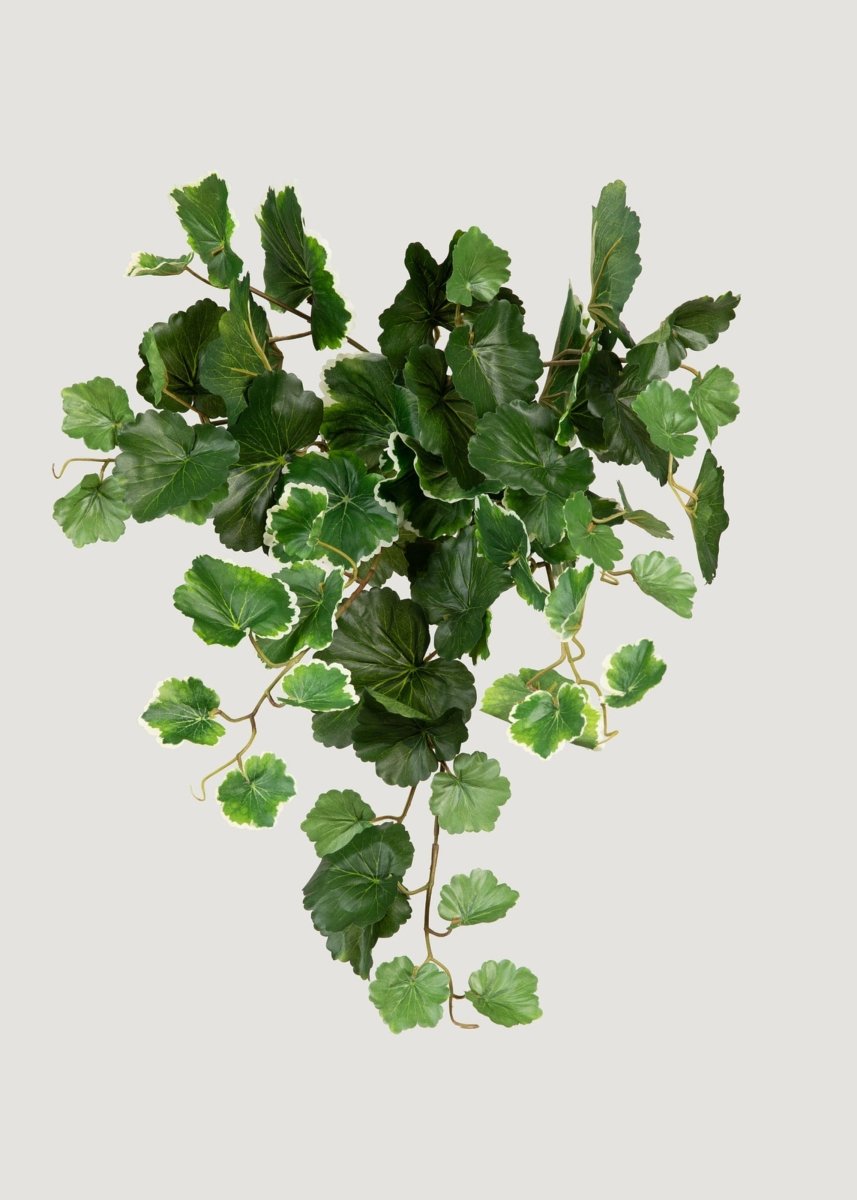 fake indoor plants hanging 21" UV Protect Geranium Leaf Bush