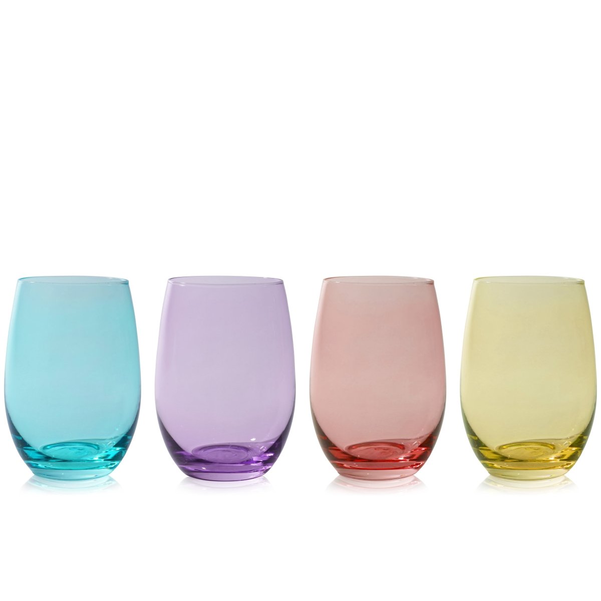 Colorful Stemless Wine Glasses (Set of 4) True