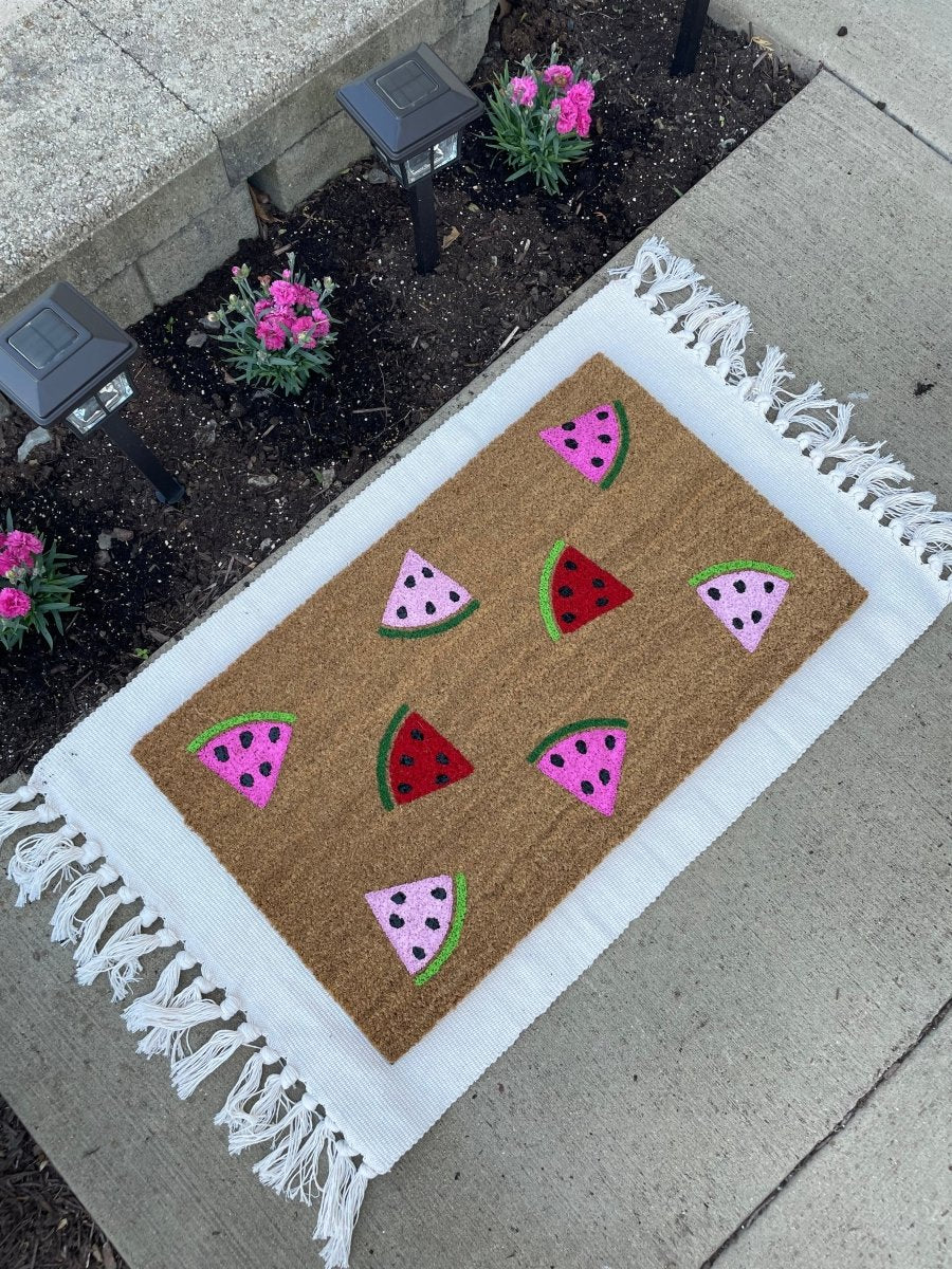 The Doormat Co. Watermelon Pattern Doormat | Multicolor - lily & onyx