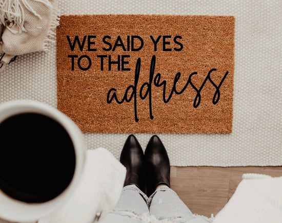 The Doormat Co. We Said Yes To The Address Doormat - lily & onyx