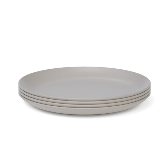 EKOBO 11" Round Dinner Plate, Set of 4 - Stone - lily & onyx