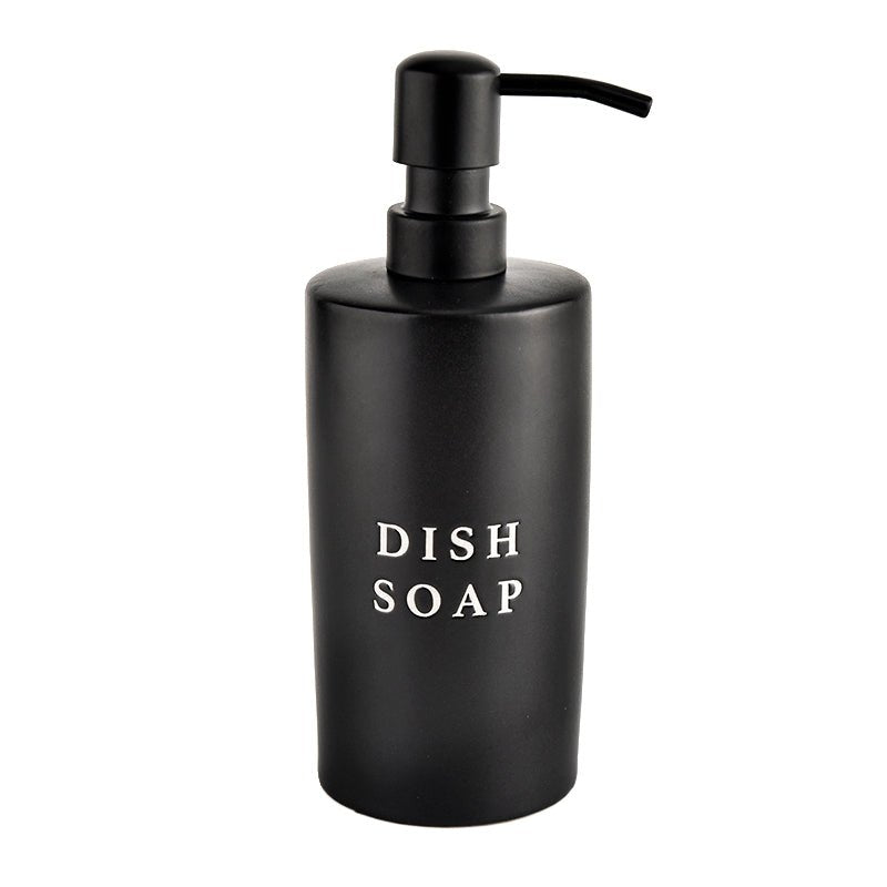 Sweet Water Decor 15oz Black Stoneware Dish Soap Dispenser - lily & onyx