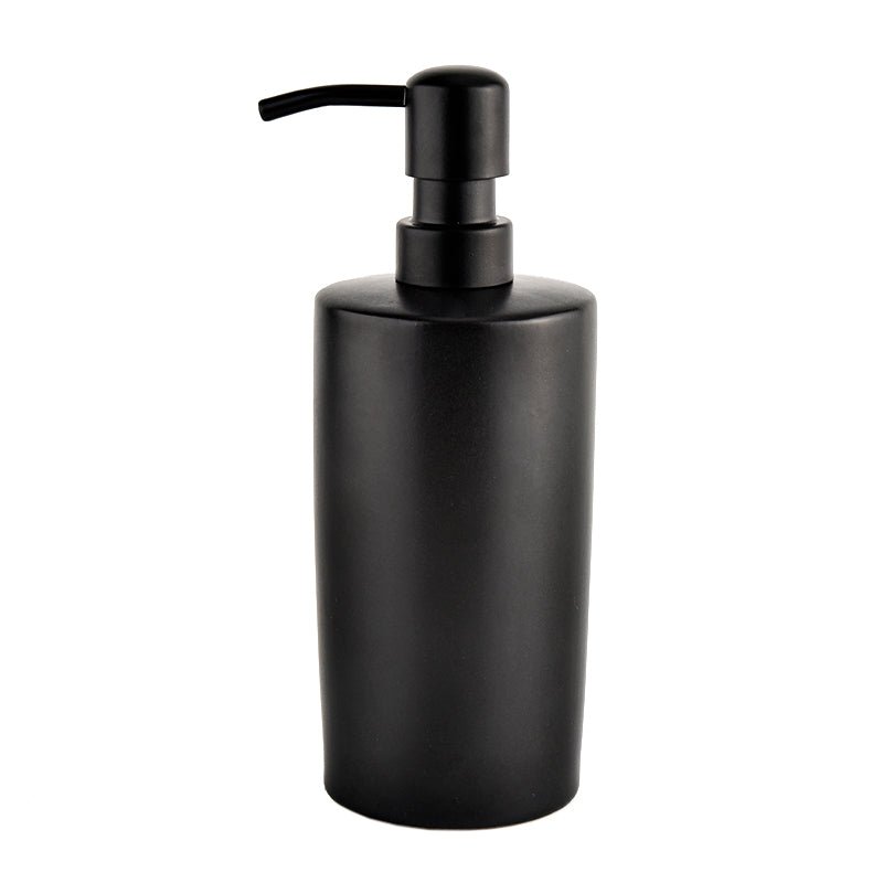 Sweet Water Decor 15oz Black Stoneware Hand Soap Dispenser - lily & onyx