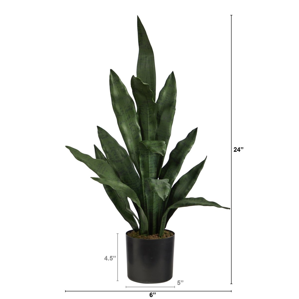 Nearly Natural 2’ Sansevieria Artificial Plant - lily & onyx