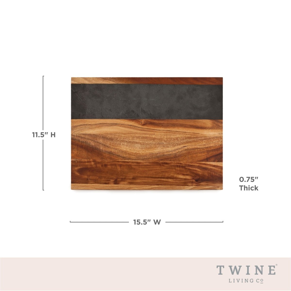 Twine Acacia Wood with Slate Cheese Board - lily & onyx