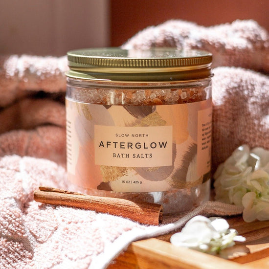 Slow North Afterglow Bath Salts, 15 oz Jar - lily & onyx