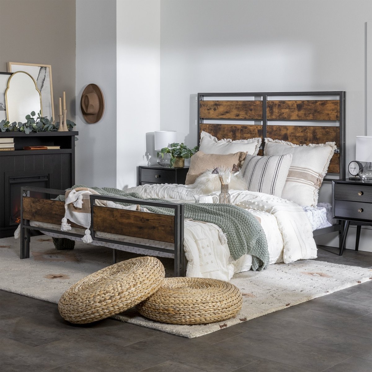 Walker Edison Arcadia Queen Bed - lily & onyx