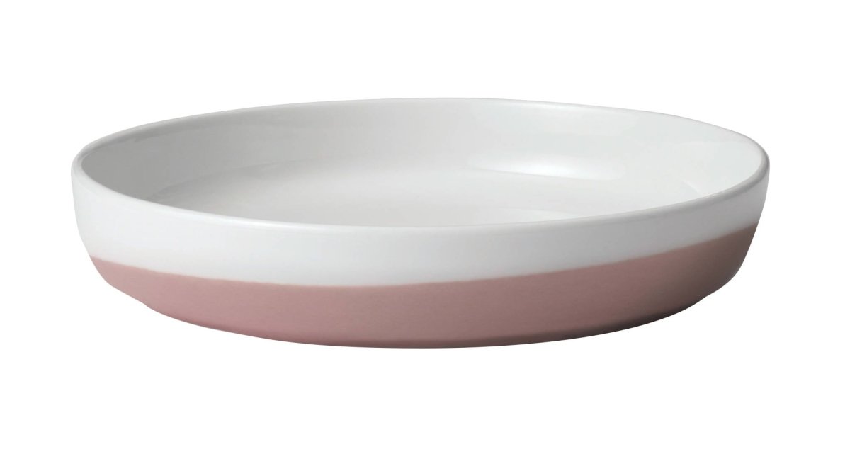 Libbey Austin Porcelain Coupe Dinner Plate, 10 Inch, Himalayan Salt Pink - Set of 4 - lily & onyx