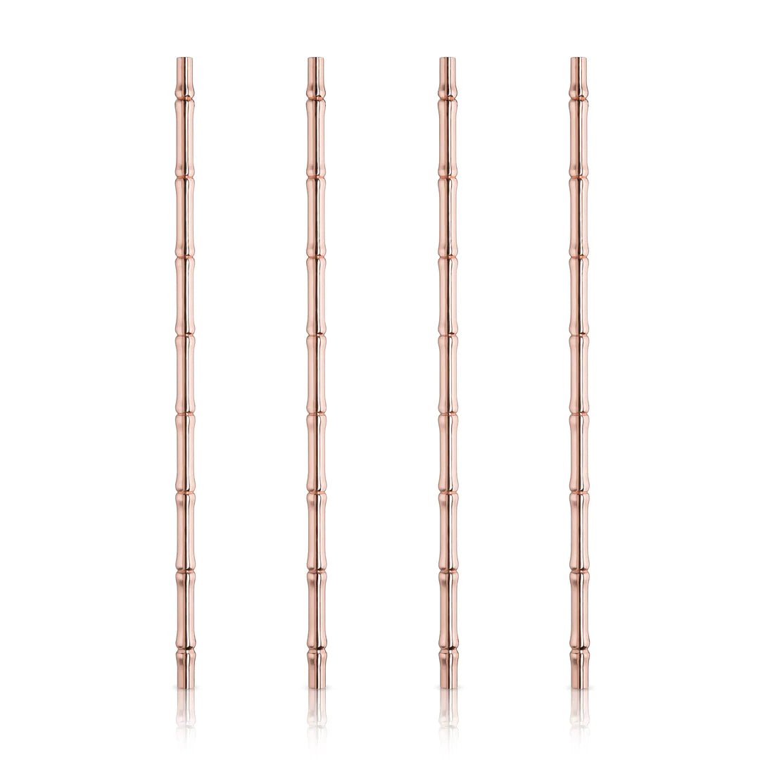 Viski Bamboo Copper Straws - lily & onyx