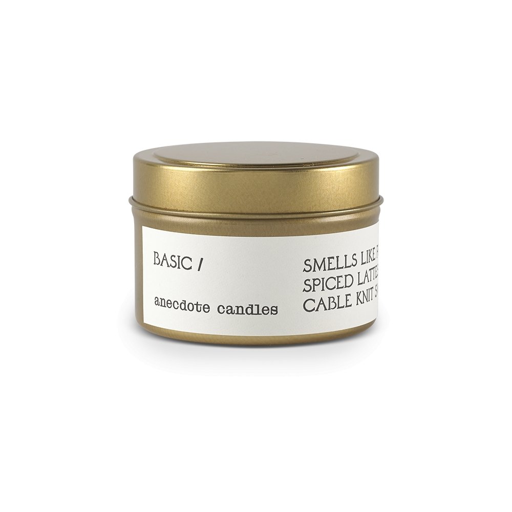 Anecdote Candles Basic Travel Tin Candle, 3.4 oz