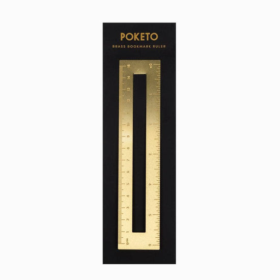 Poketo Brass Bookmark Ruler - lily & onyx