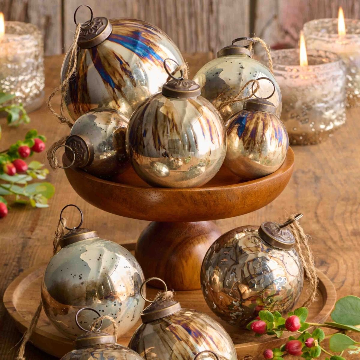 Chamonix™ Mouth Blown Glass Ornament, Set of 6 | lily & onyx