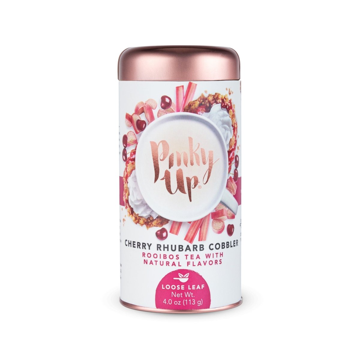 Pinky Up Cherry Rhubarb Loose Leaf Tea Tins - lily & onyx