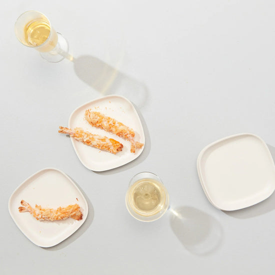 EKOBO Cocktail Plate, Set of 6 - Off-White - lily & onyx
