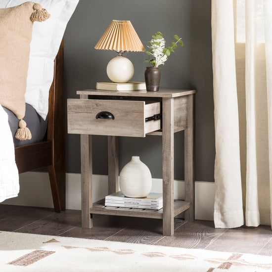 Walker Edison Country Nightstand / Side Table - lily & onyx