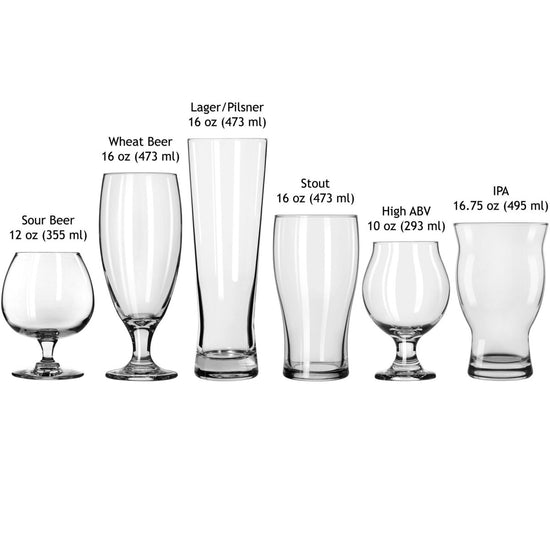 Libbey Craft Brews Assorted Beer Glasses, Set of 6 - lily & onyx
