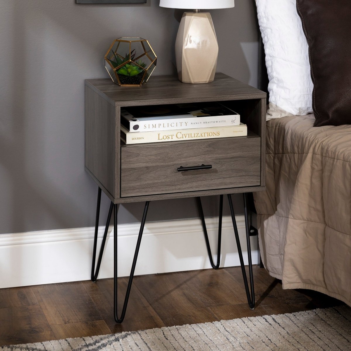 Walker Edison Croft Nightstand / Side Table, Set of 2 - lily & onyx