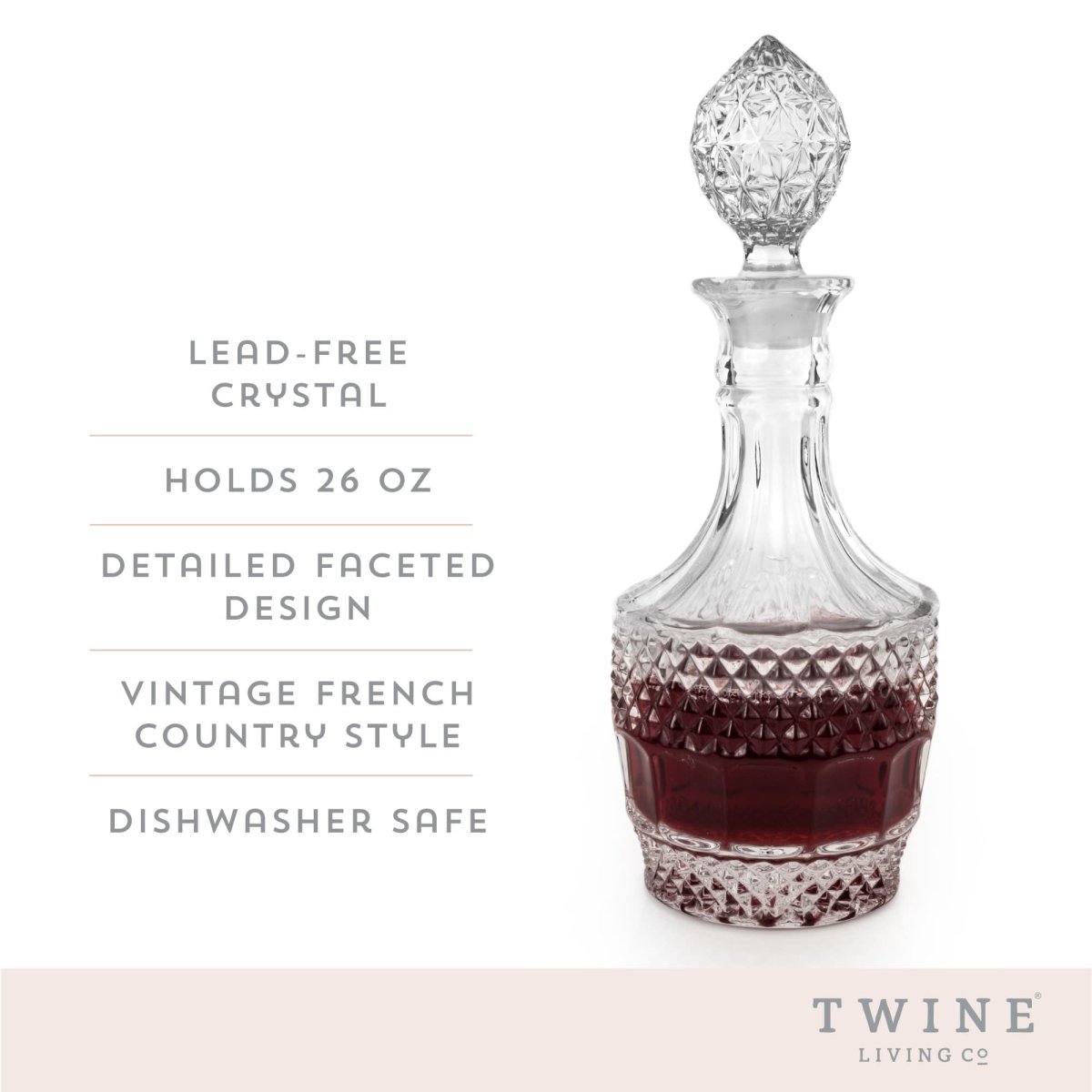 Twine Crystal Vintage Decanter - lily & onyx