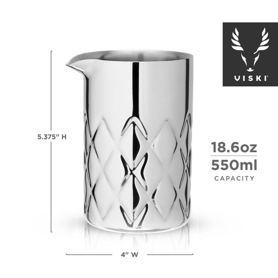 Viski Double-Walled Steel Mixing Glass - lily & onyx