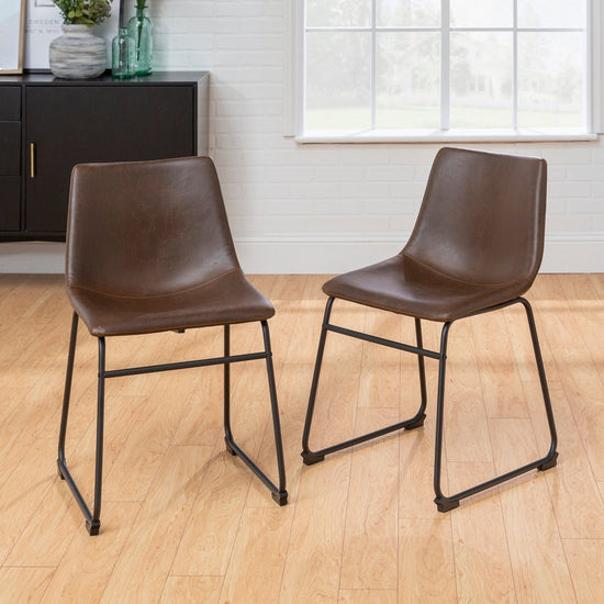 Walker Edison Faux Leather Dining Chairs - lily & onyx