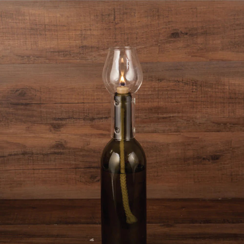 Twine Living Glass Hurricane Bottle Lamp - lily & onyx